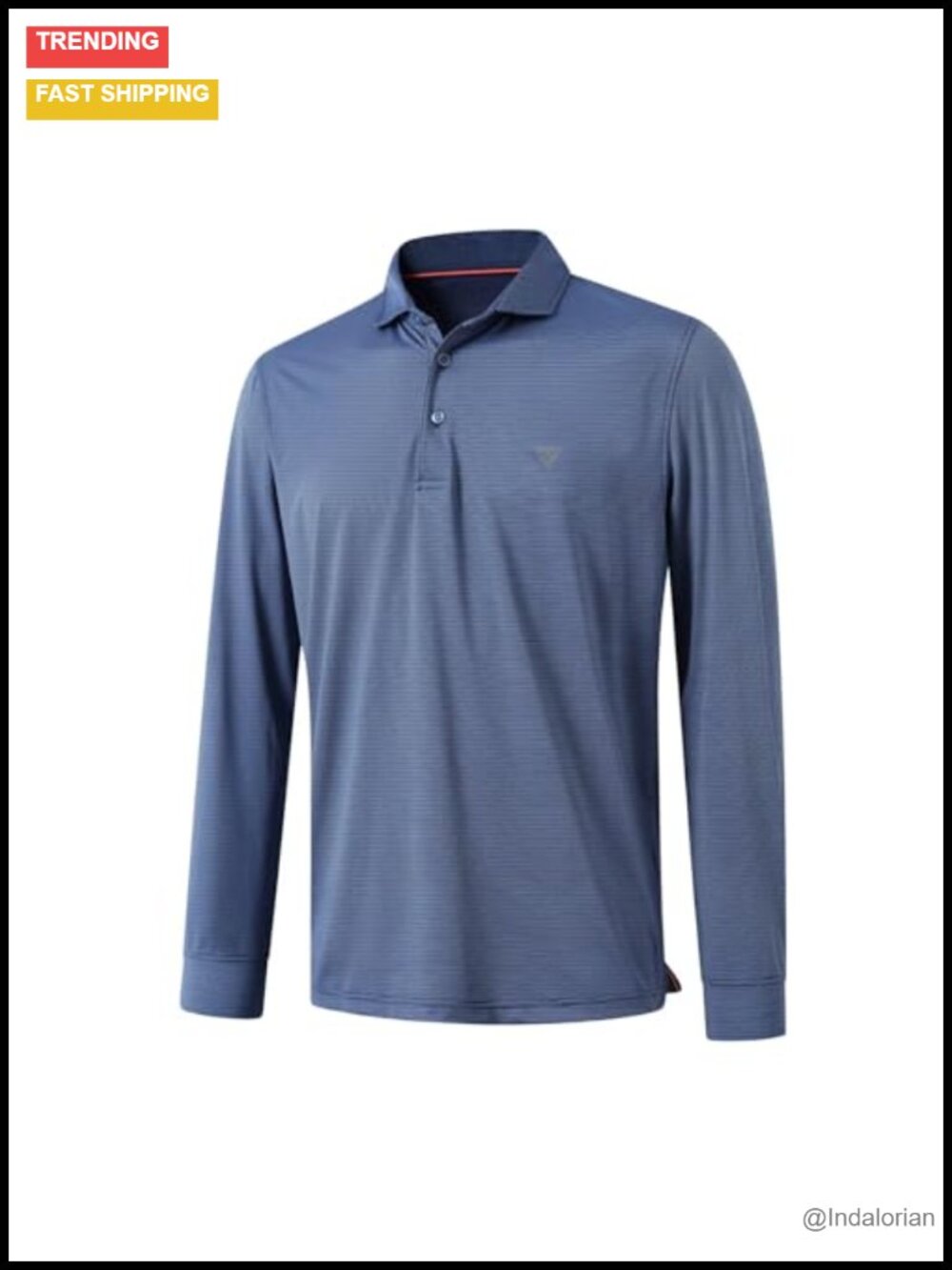 Men's Long Sleeve Polo Shirts Dry Fit Performance Moisture Wicking Golf Shirt